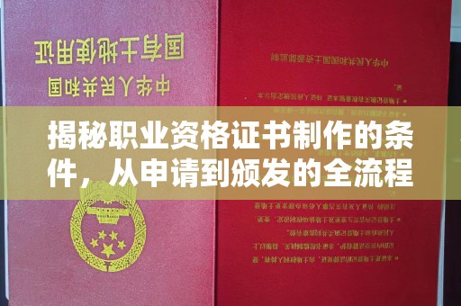 中国香港揭秘职业资格证书制作的条件，从申请到颁发的全流程解析