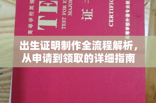 宁乡出生证明制作全流程解析，从申请到领取的详细指南